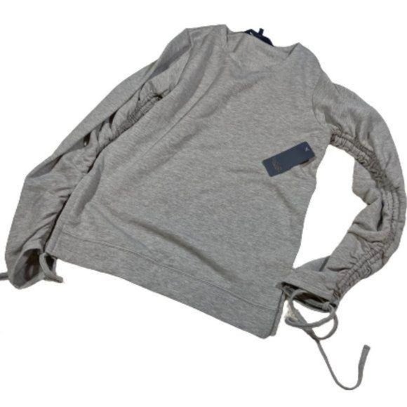 Rachel Roy ruched drawstring sleeve fleece sweatshirt - Picture 2 of 11